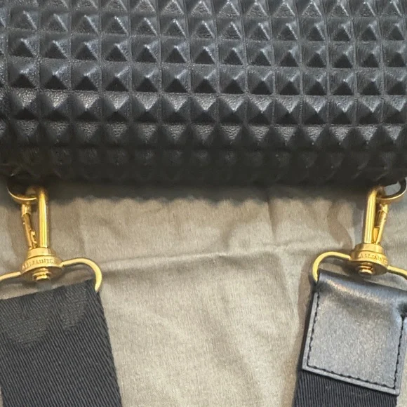 All Saints Ezra Stud Black Leather Crossbody bag - Picture 6 of 10